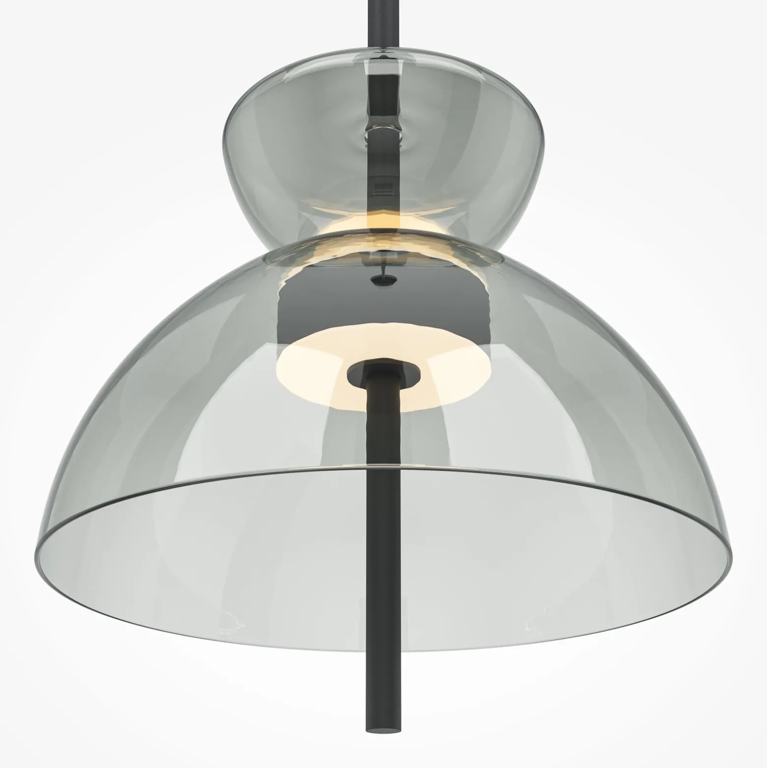 Maytoni Bangkok, Trommelform, hellgrau, Ø 25 cm, Glas