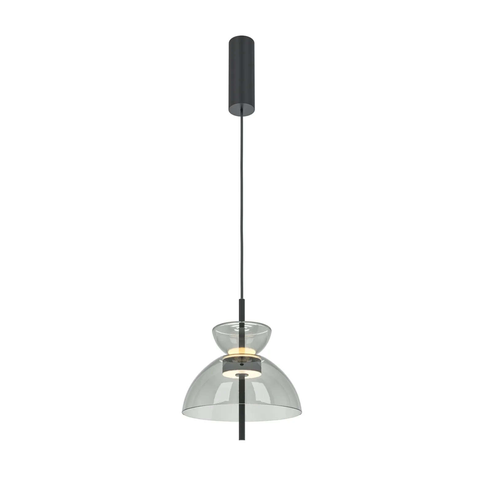 Maytoni Bangkok, Trommelform, hellgrau, Ø 25 cm, Glas
