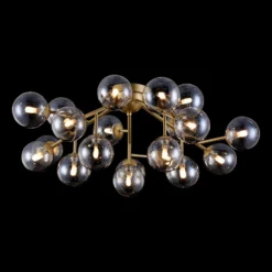 Maytoni Dallas Deckenleuchte, 20 Glaskugeln, gold