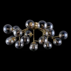 Maytoni Dallas Deckenleuchte, 20 Glaskugeln, gold
