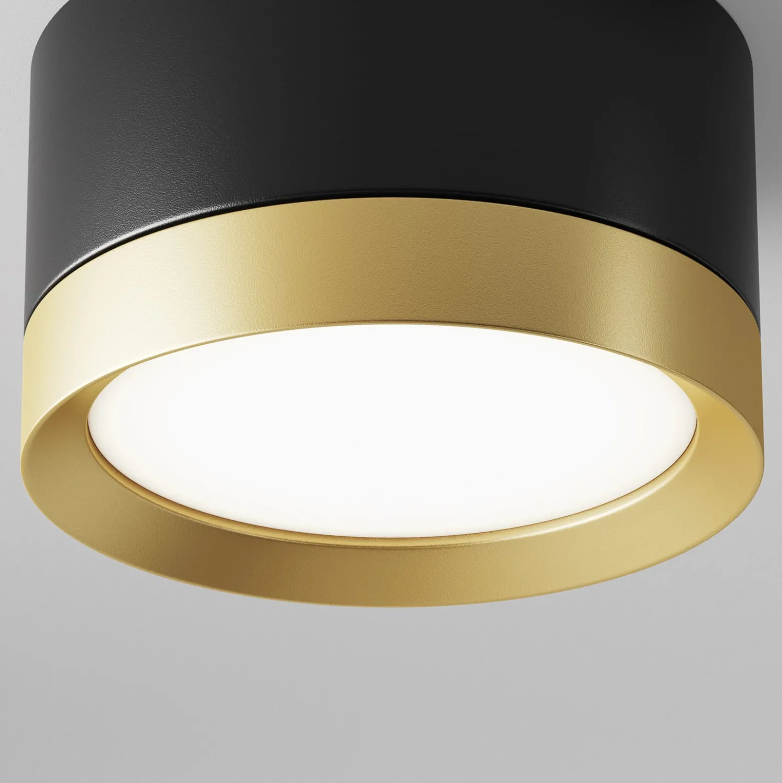 Maytoni Downlight Hoop, schwarz/gold Höhe 5 cm Ø 8,5 cm GX53