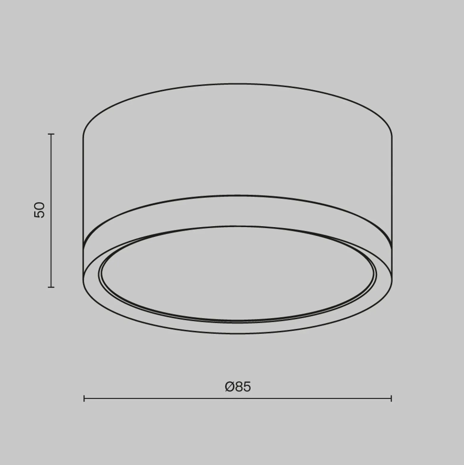 Maytoni Downlight Hoop, schwarz, Höhe 5 cm Ø 8,5 cm Alu GX53