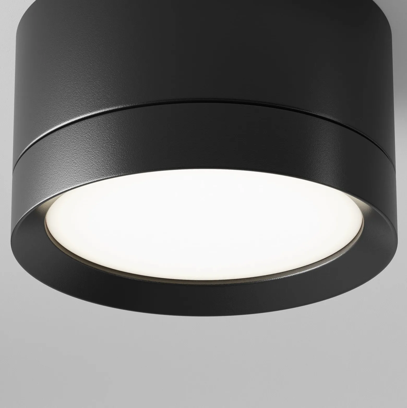 Maytoni Downlight Hoop, schwarz, Höhe 5 cm Ø 8,5 cm Alu GX53