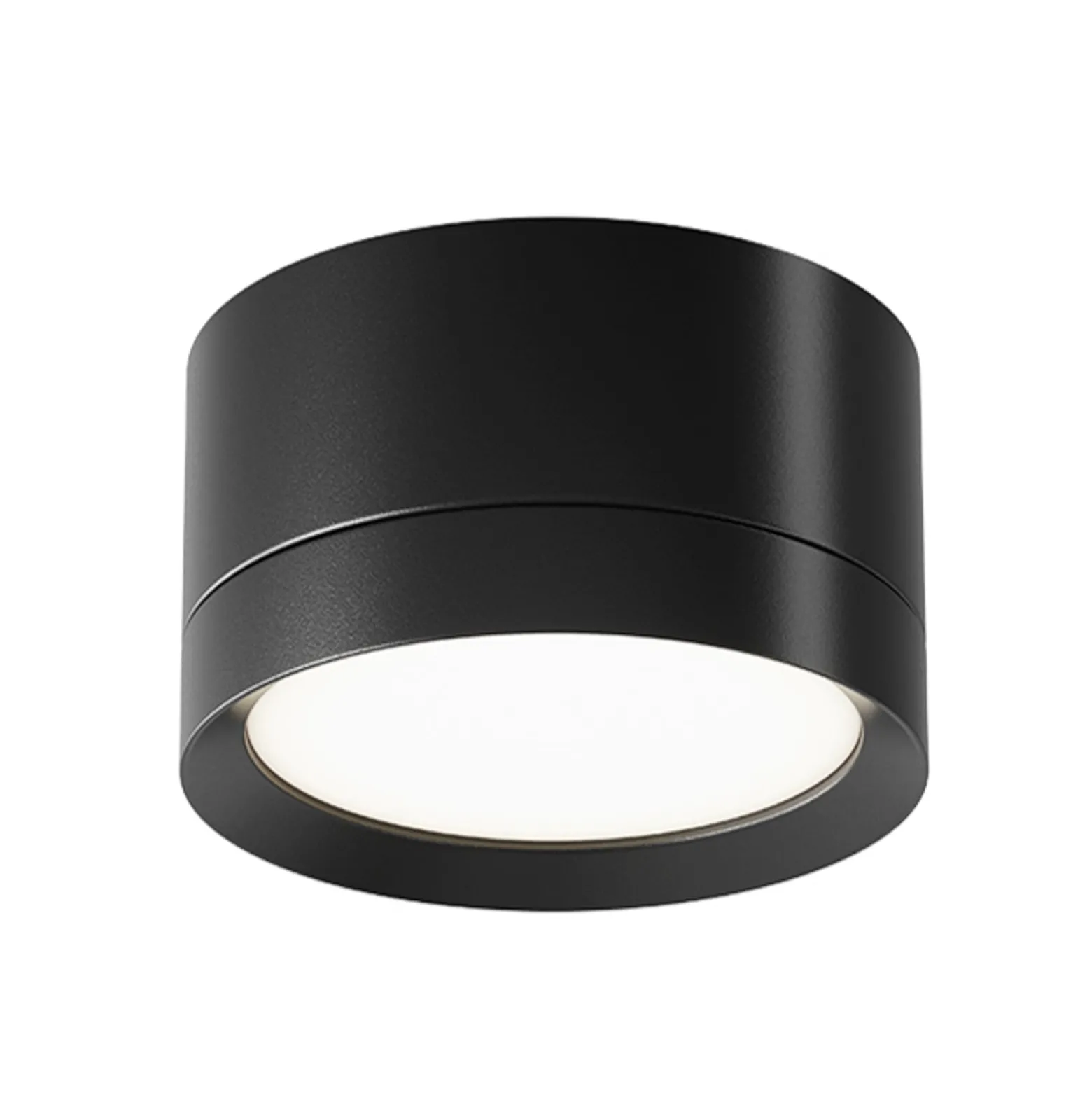 Maytoni Downlight Hoop, schwarz, Höhe 5 cm Ø 8,5 cm Alu GX53