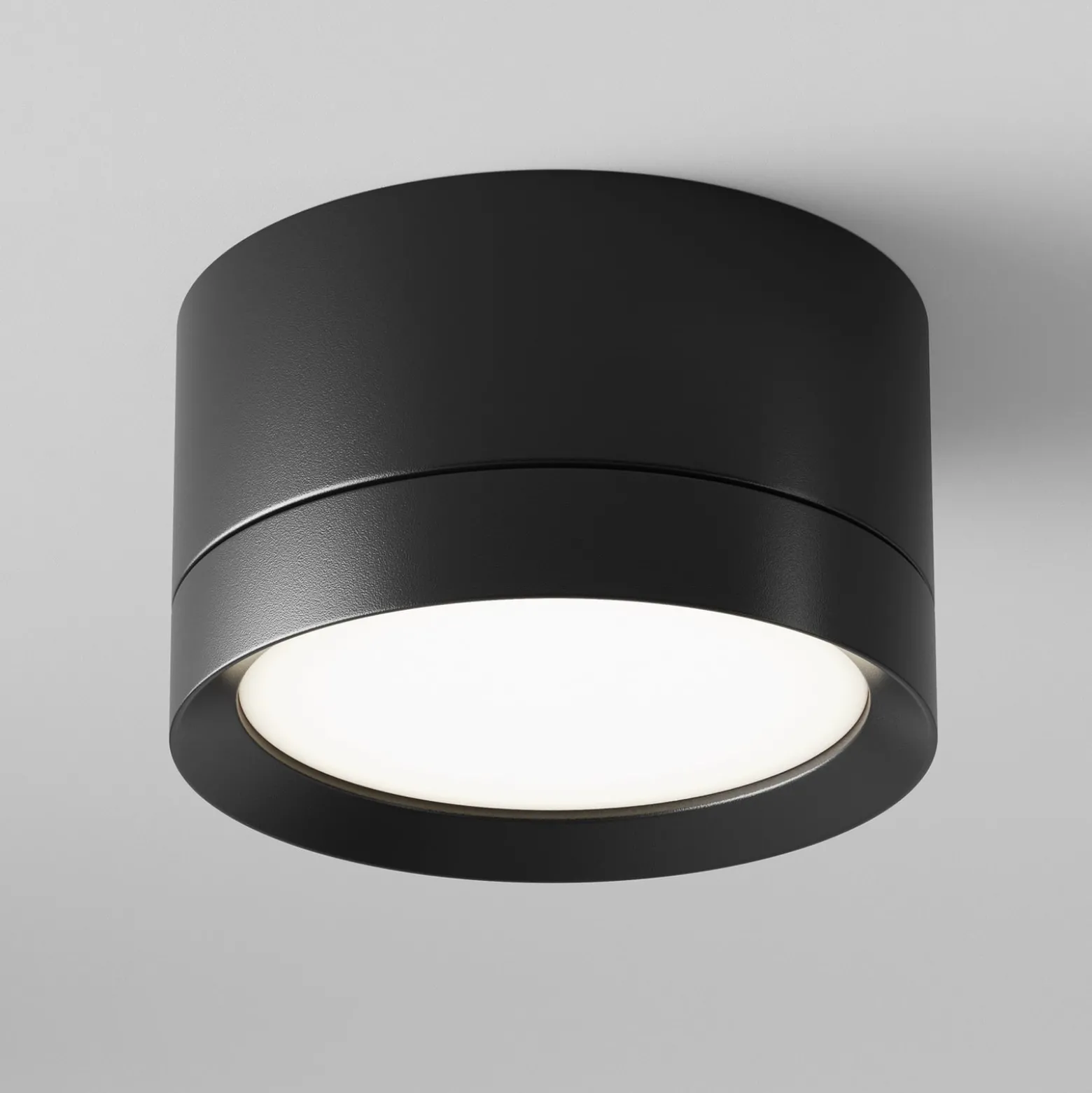 Maytoni Downlight Hoop, schwarz, Höhe 5 cm Ø 8,5 cm Alu GX53