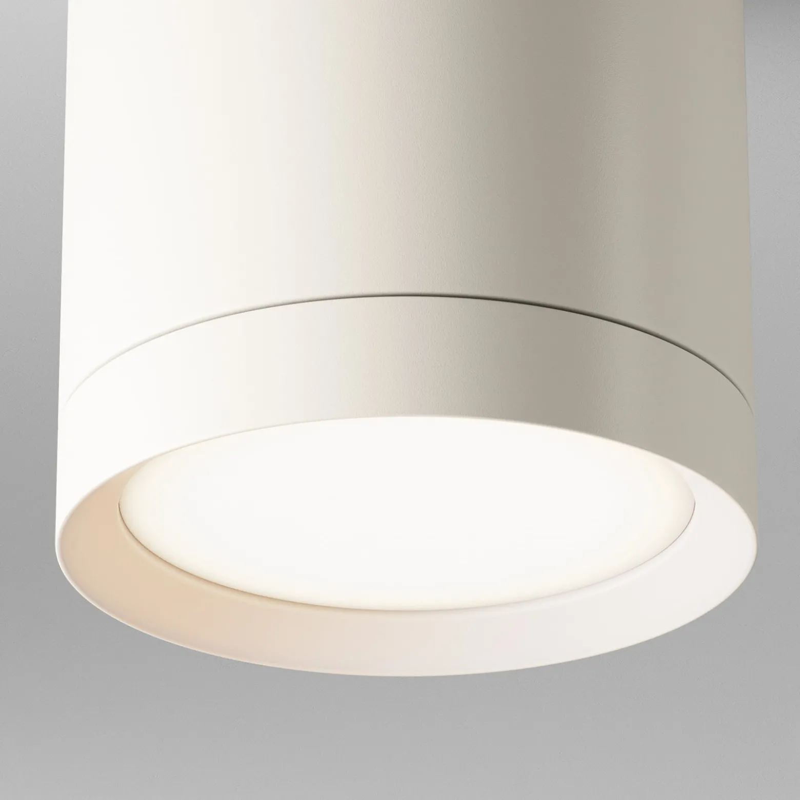 Maytoni Downlight Hoop, weiß, Höhe 10 cm, Ø 8,5 cm, Alu GX53