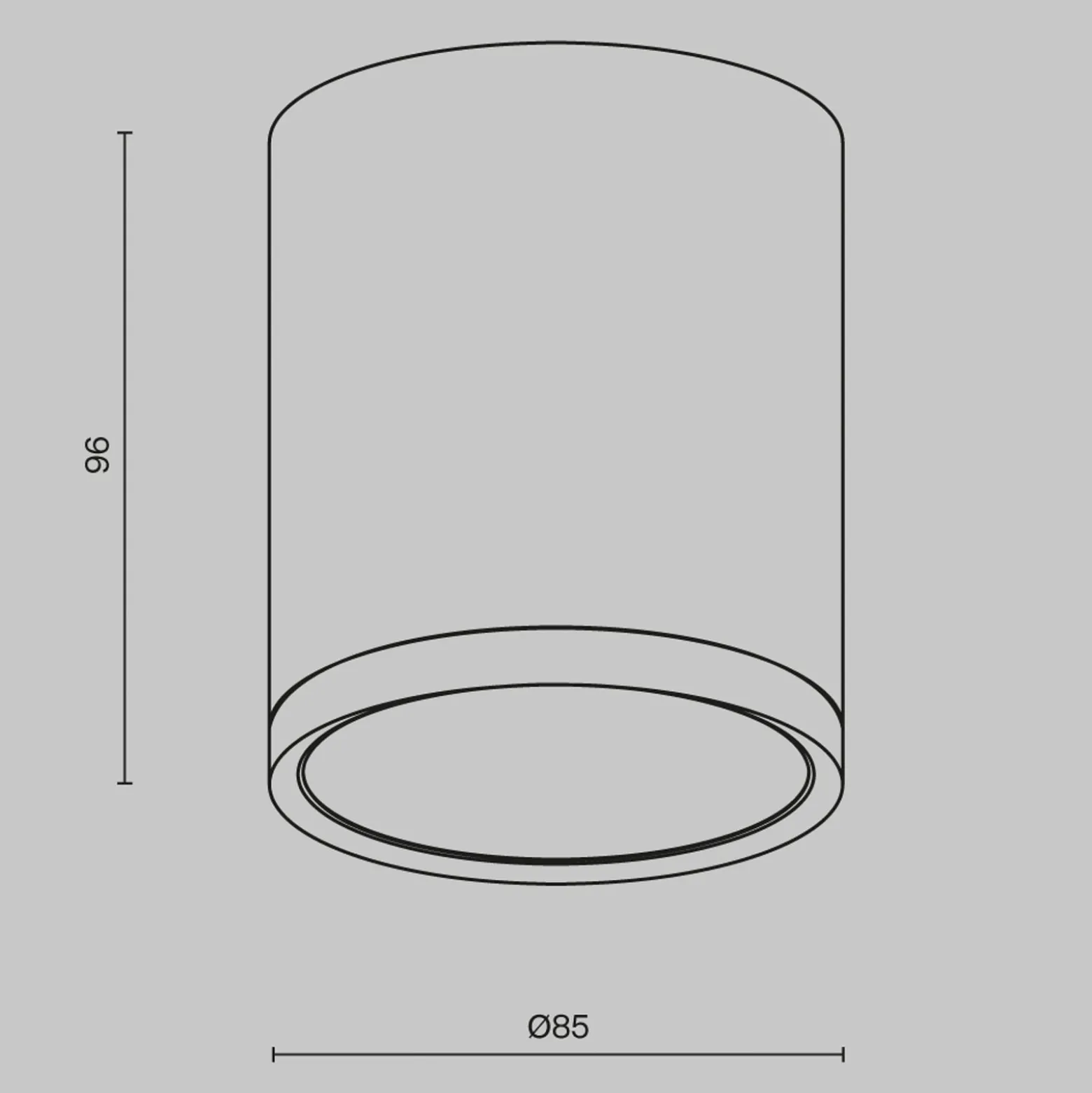 Maytoni Downlight Hoop, weiß, Höhe 10 cm, Ø 8,5 cm, Alu GX53