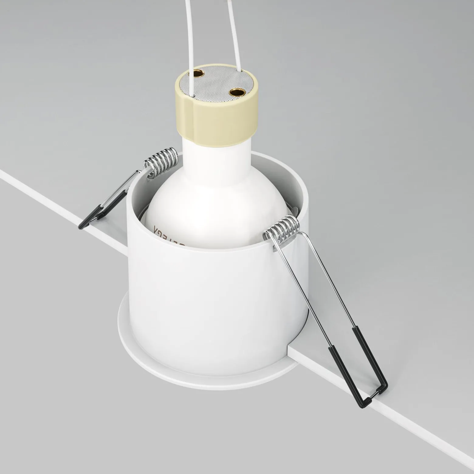 Maytoni Einbaudownlight Reif, weiß/weiß, Ø 6,8 cm, Aluminium