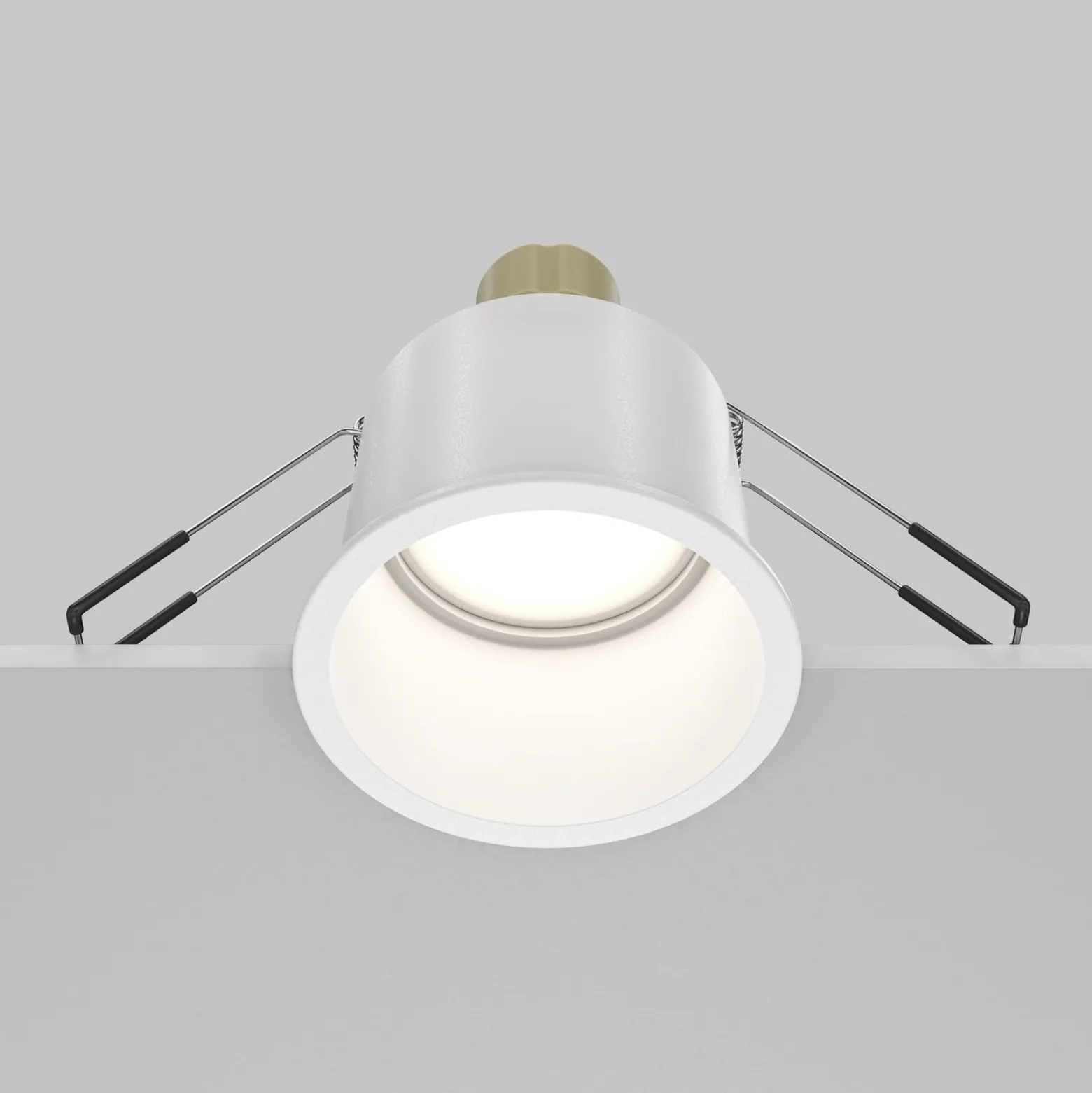 Maytoni Einbaudownlight Reif, weiß/weiß, Ø 6,8 cm, Aluminium