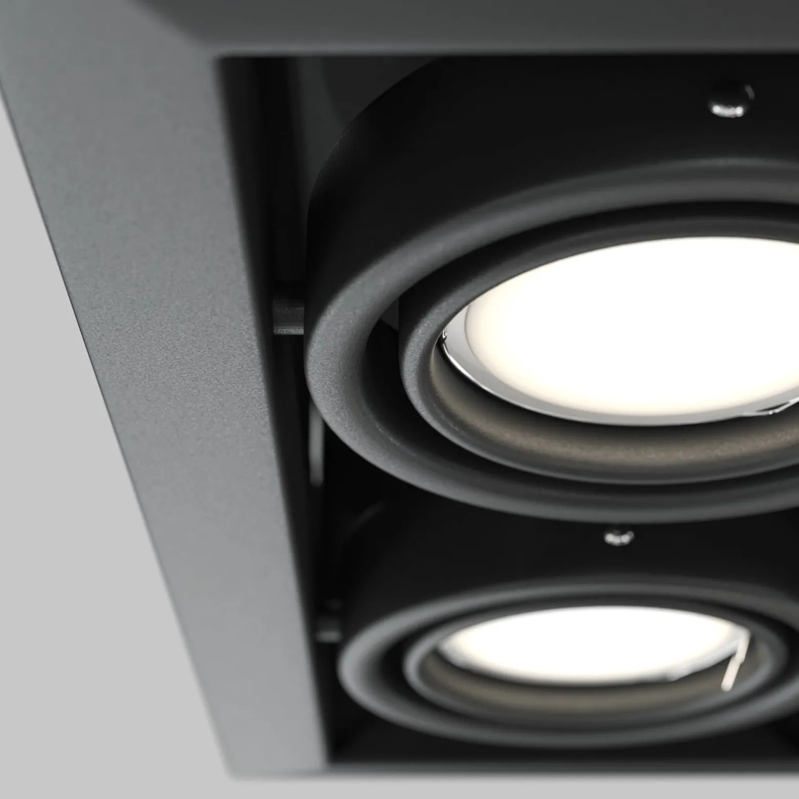 Maytoni Einbauleuchte Metal, schwarz, 25 x 13 cm, 2-flammig
