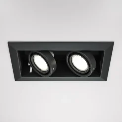 Maytoni Einbauleuchte Metal, schwarz, 25 x 13 cm, 2-flammig