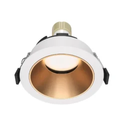 Maytoni Einbauleuchte Share, weiß/gold, Ø 8,5 cm, Alu, GU10