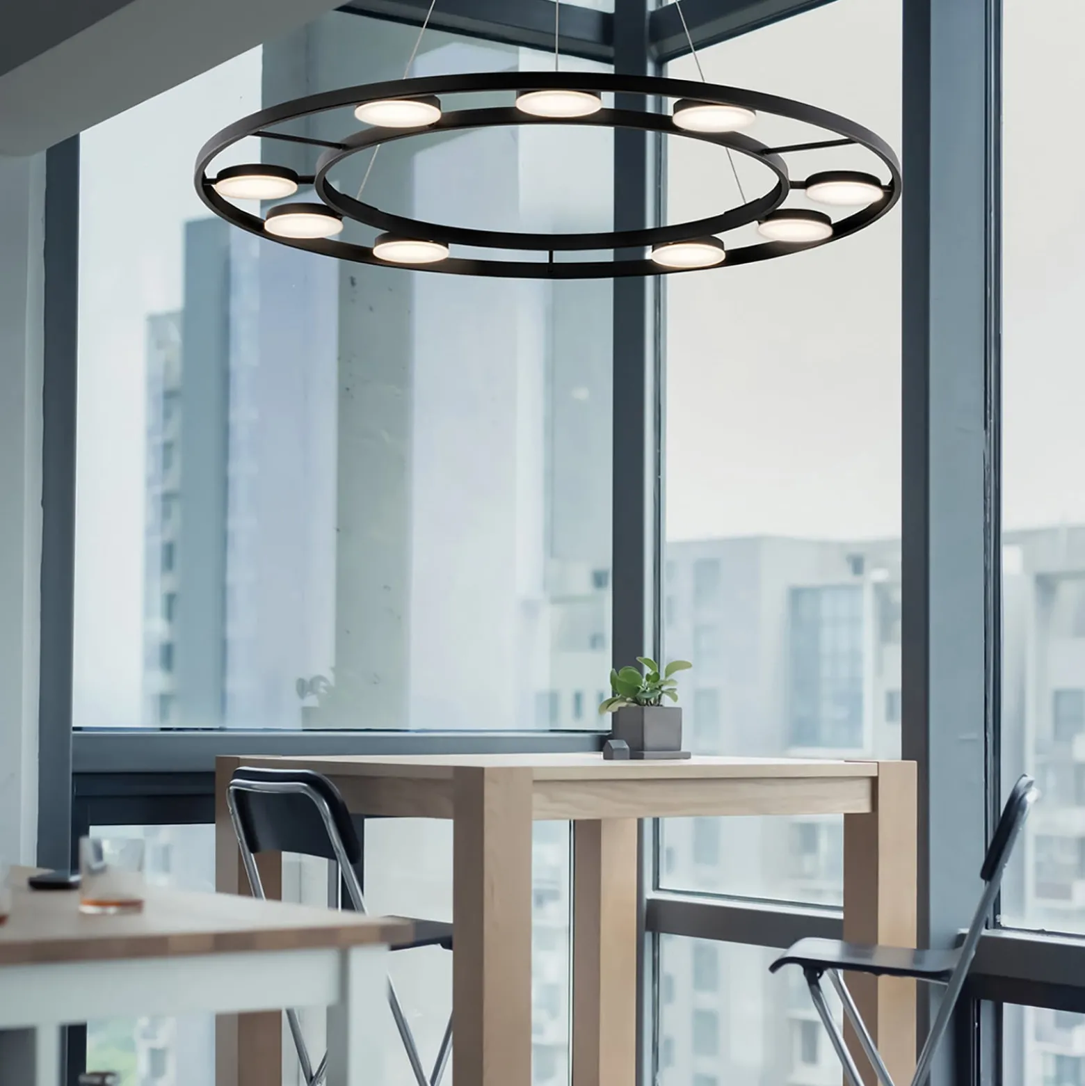 Maytoni Fad LED-Hängelampe drehbare Schirme ∅80cm
