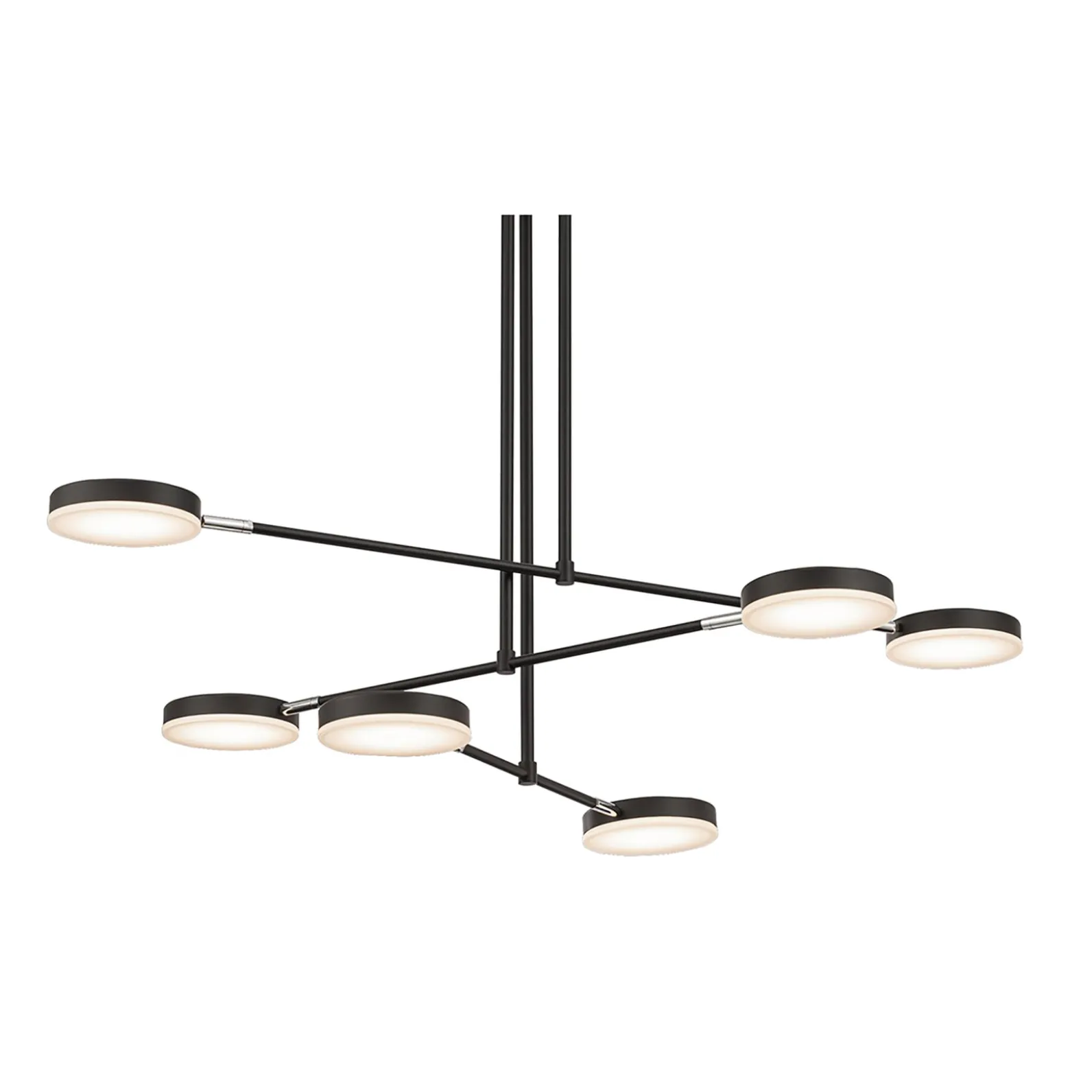 Maytoni Fad LED-Hängelampe drehbare Schirme 6-fl