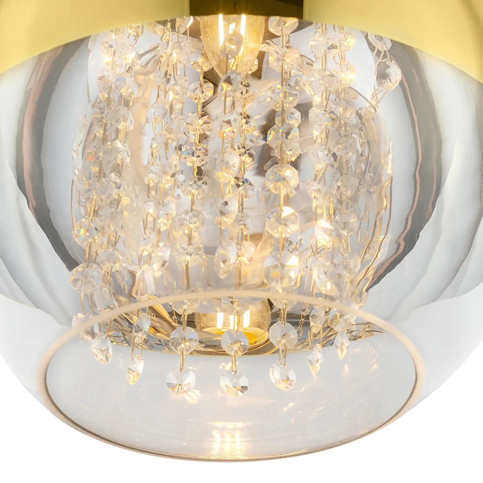 Maytoni Fermi Hängelampe, einflammig, gold, Ø 30cm