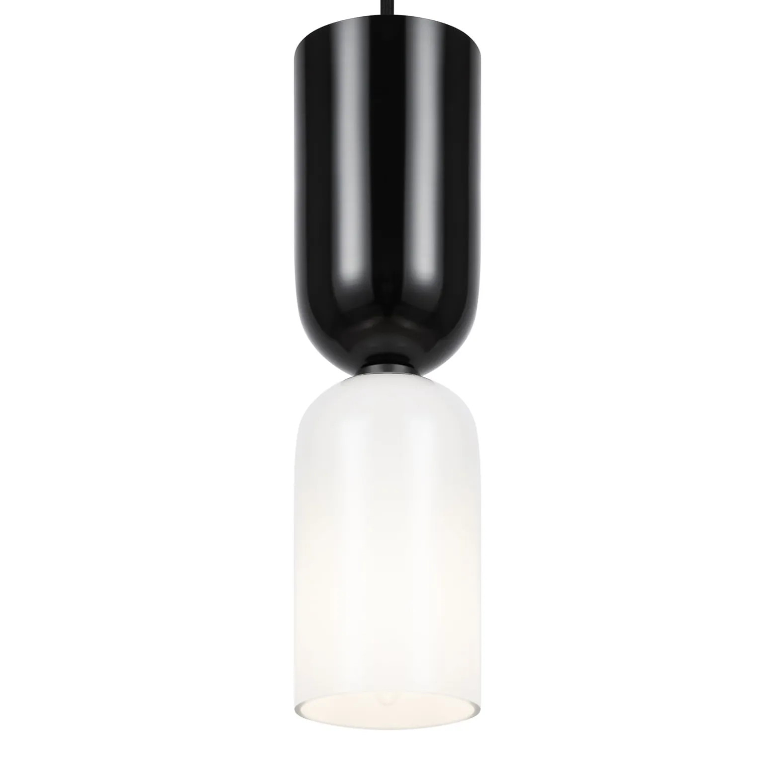 Maytoni Hängeleuchte Memory, schwarz, Ø 8 cm, Keramik, Glas