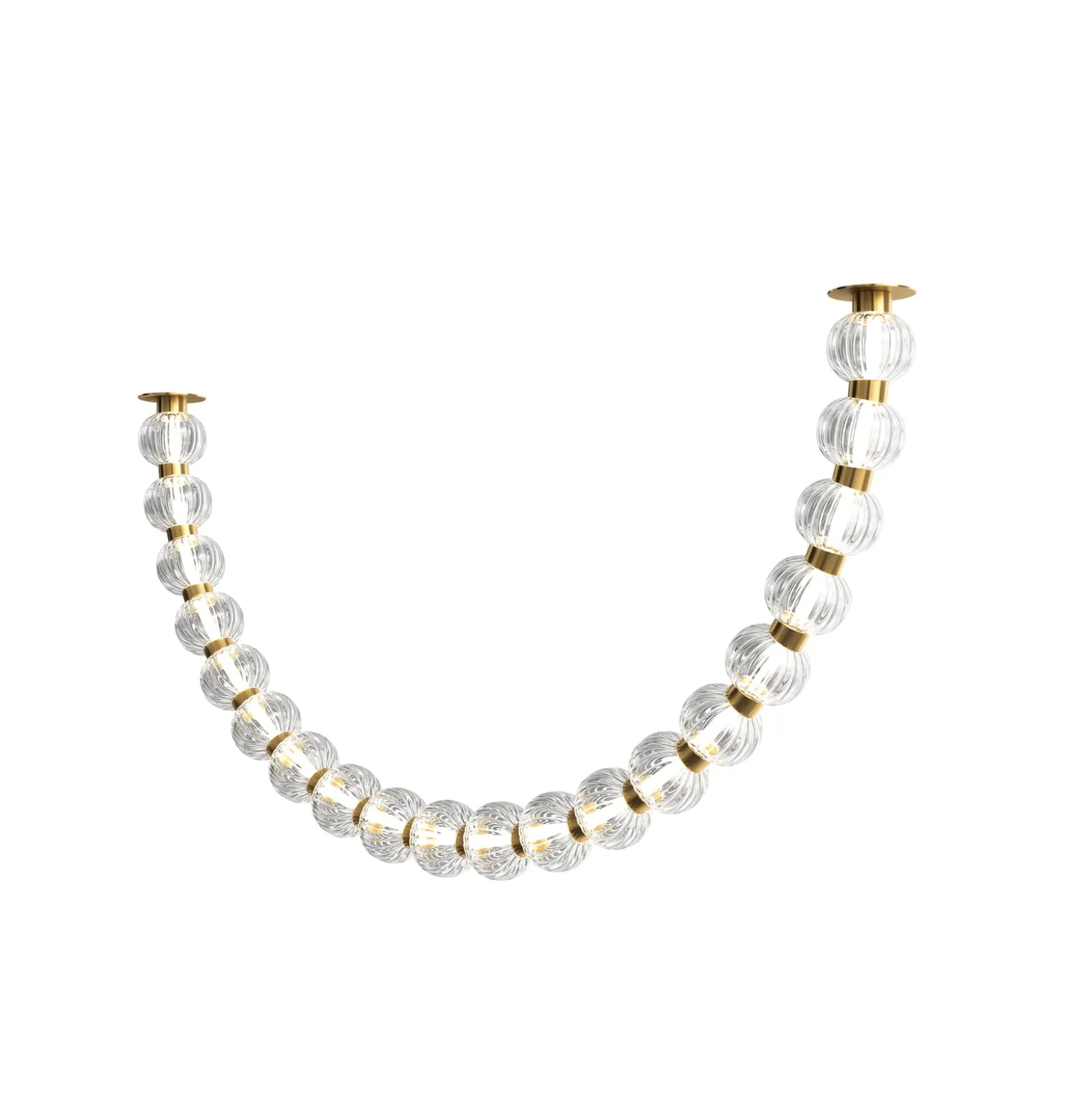 Maytoni LED-Deckenleuchte Amulet, Länge 120 cm, klar / gold