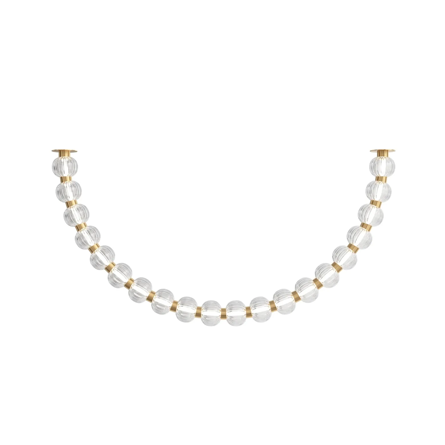 Maytoni LED-Deckenleuchte Amulet, Länge 120 cm, klar / gold