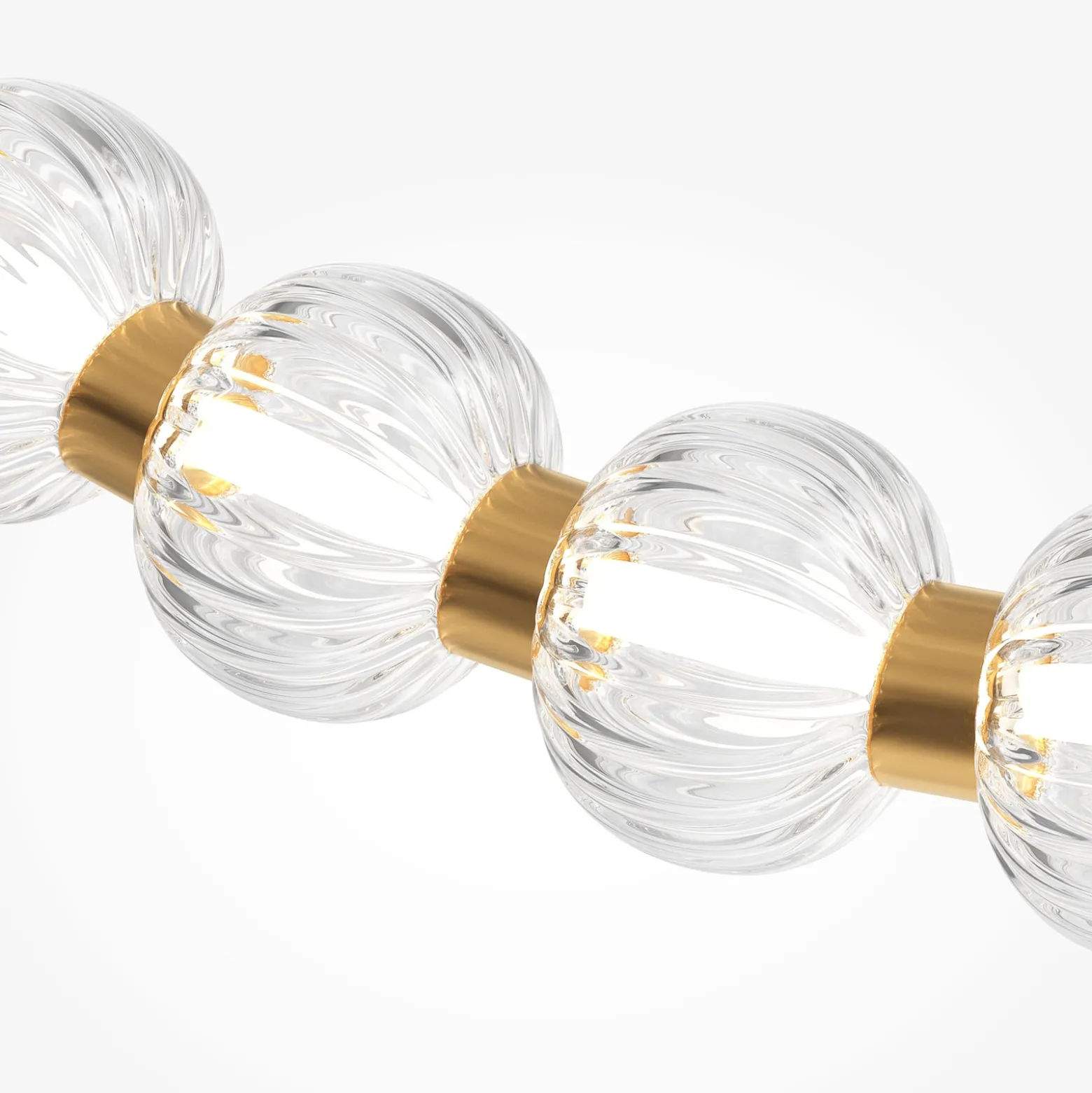 Maytoni LED-Deckenleuchte Amulet, Länge 120 cm, klar / gold