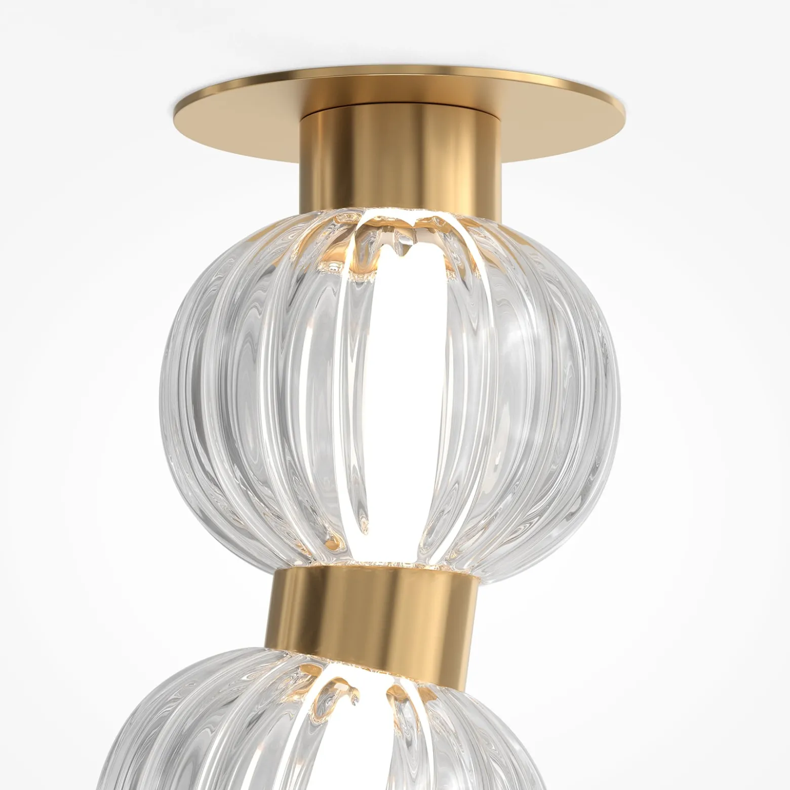 Maytoni LED-Deckenleuchte Amulet, Länge 120 cm, klar / gold