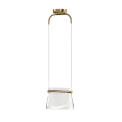 Maytoni LED-Hängeleuchte Cabaret, messing, Länge 25 cm, Glas