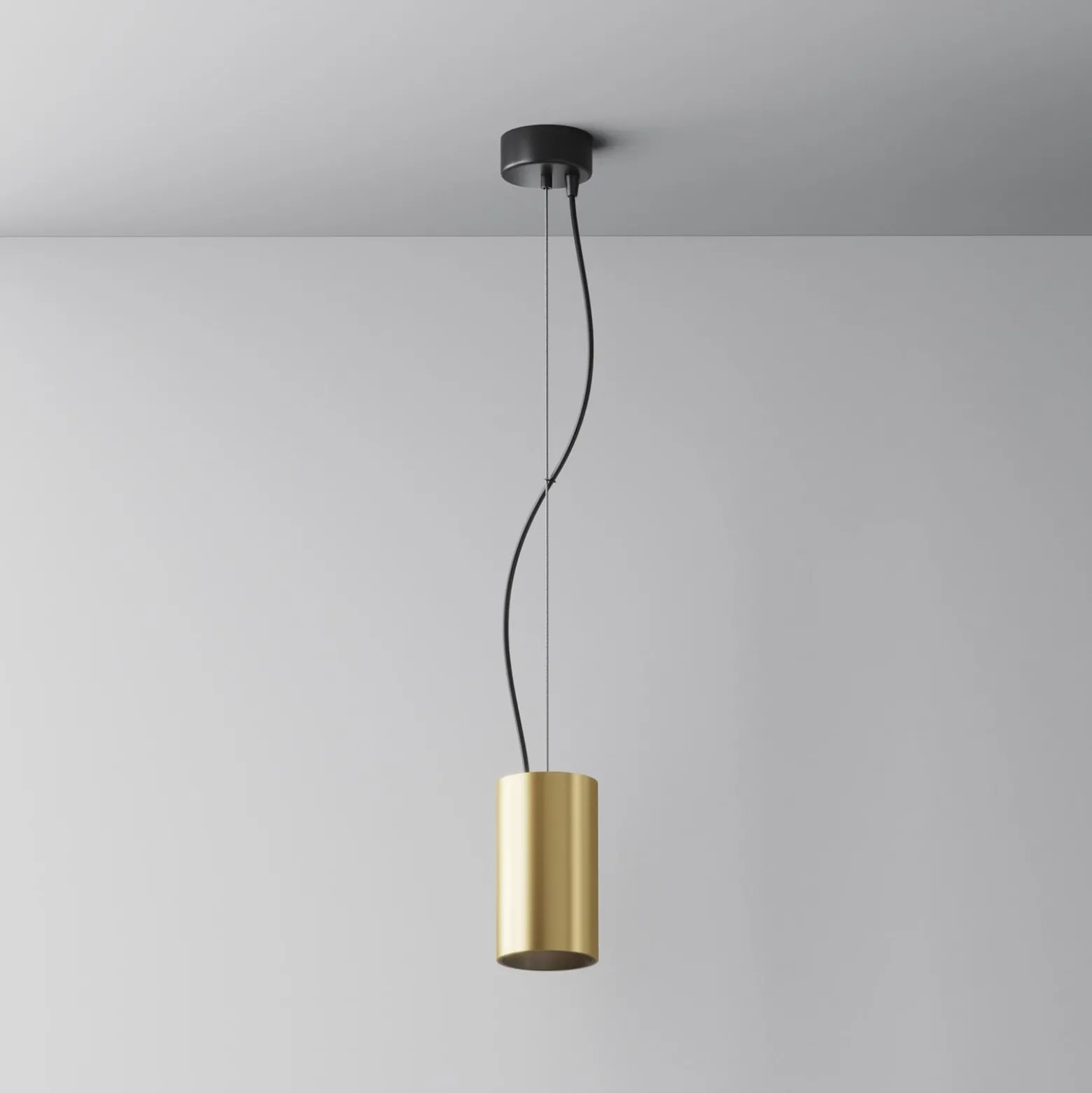 Maytoni LED-Hängeleuchte Efir, gold matt, Ø 7,5cm, 15 W, 38°