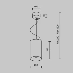 Maytoni LED-Hängeleuchte Efir, gold matt, Ø 9,5cm, 25 W, 38°