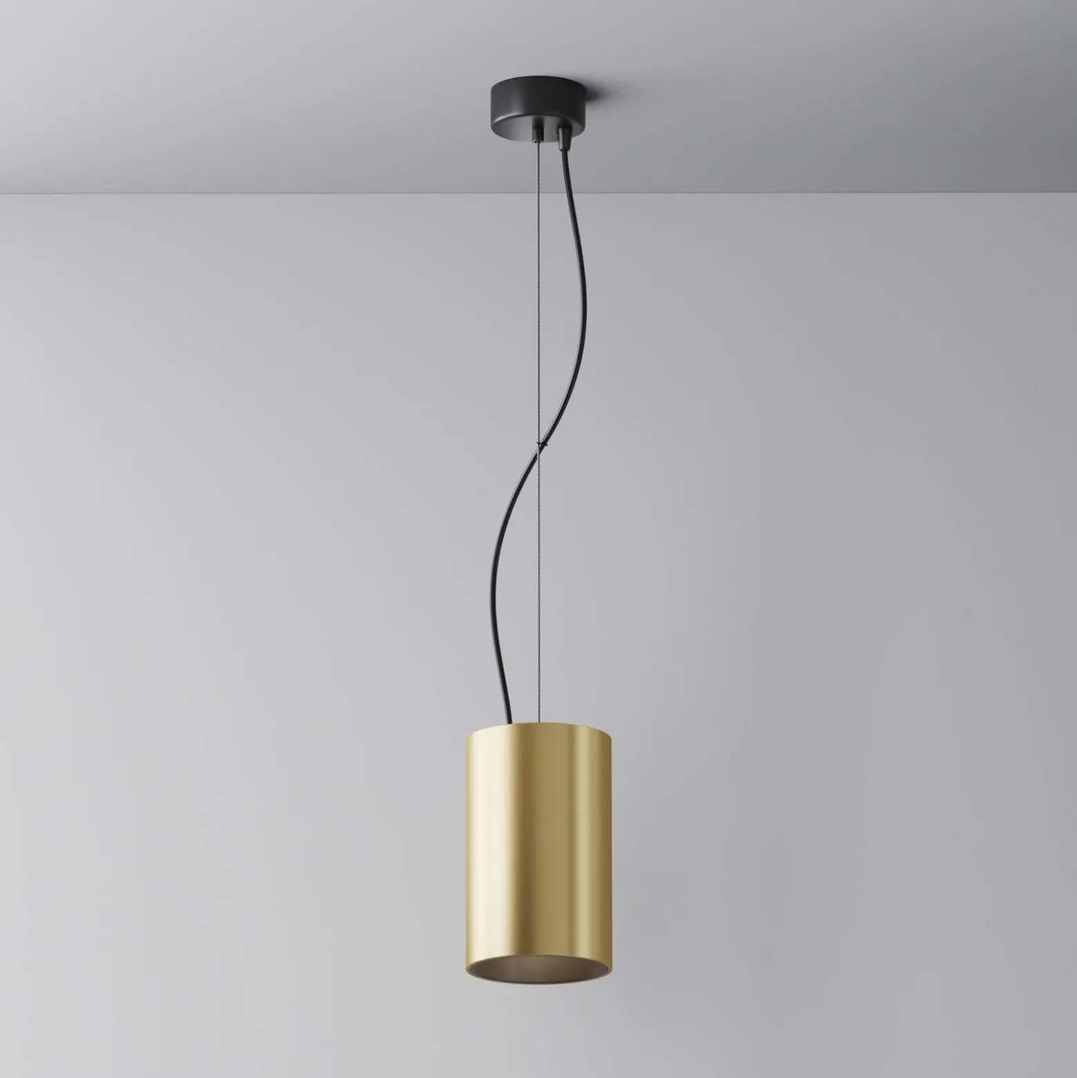 Maytoni LED-Hängeleuchte Efir, gold matt, Ø 10,5cm, 33W, 38°