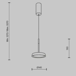 Maytoni LED-Hängeleuchte El, Ø 15,3 cm, weiß, Aluminium