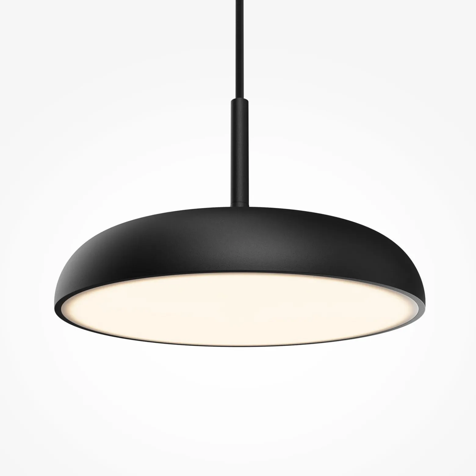 Maytoni LED-Hängeleuchte Gerhard, schwarz, Ø 30 cm, Metall