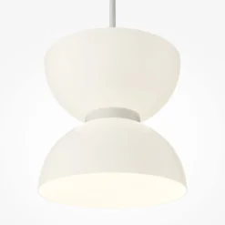 Maytoni LED-Hängeleuchte Kyoto, weiß, Ø 22 cm, Glas, Metall