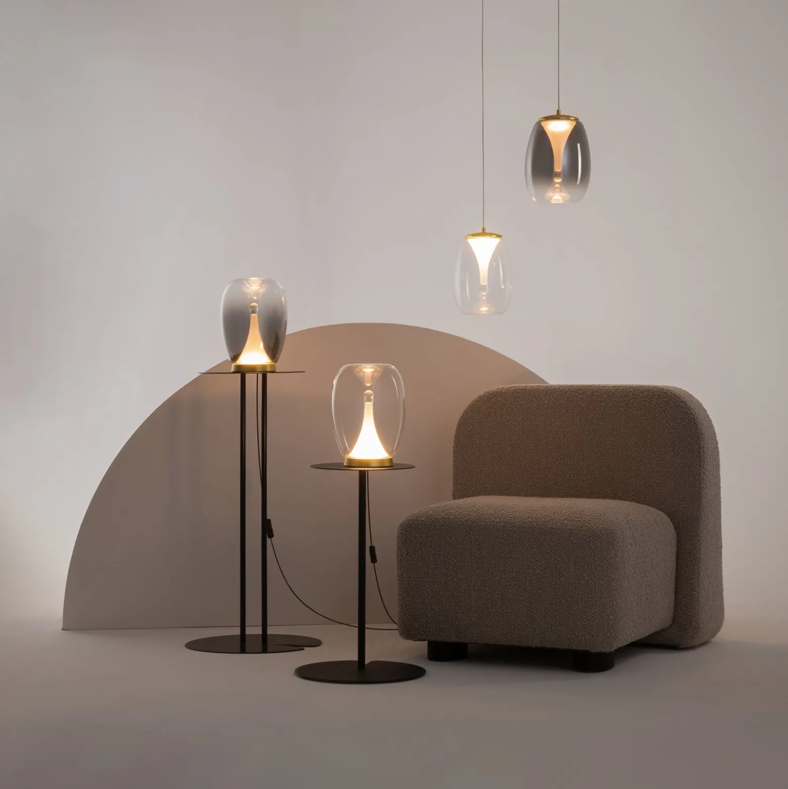 Maytoni LED-Hängeleuchte Splash, klar, Ø 20 cm, Glas