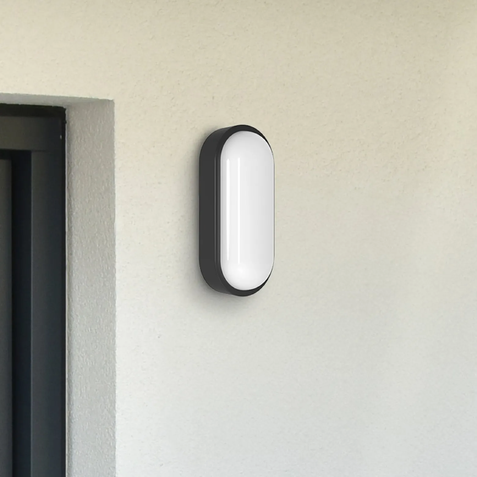 MEGATRON LED-Außenwandlampe Zella Neo XL Sensor schwarz IP54