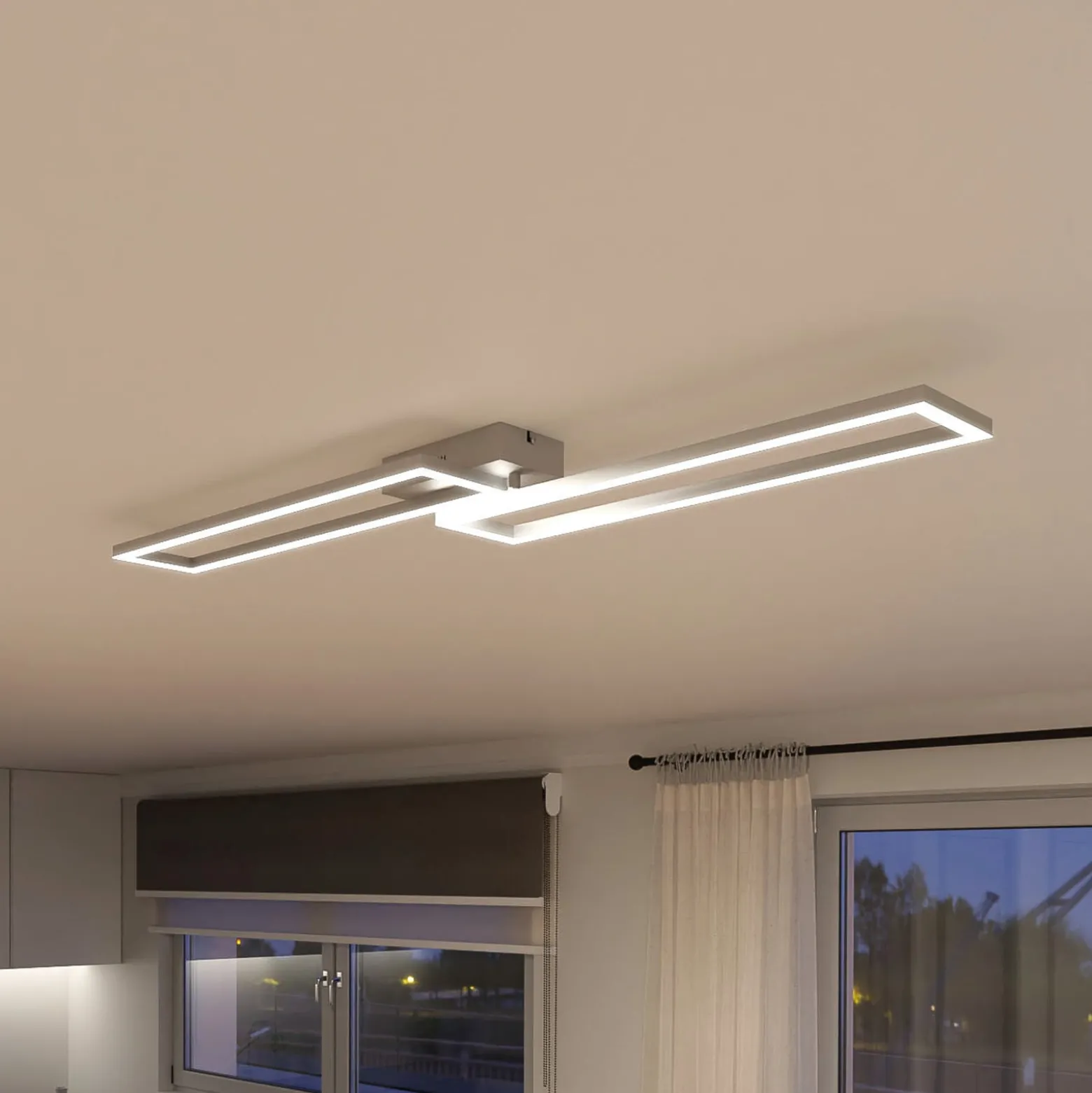 Müller Licht tint LED-Deckenleuchte Ciso, RGB, CCT, silber