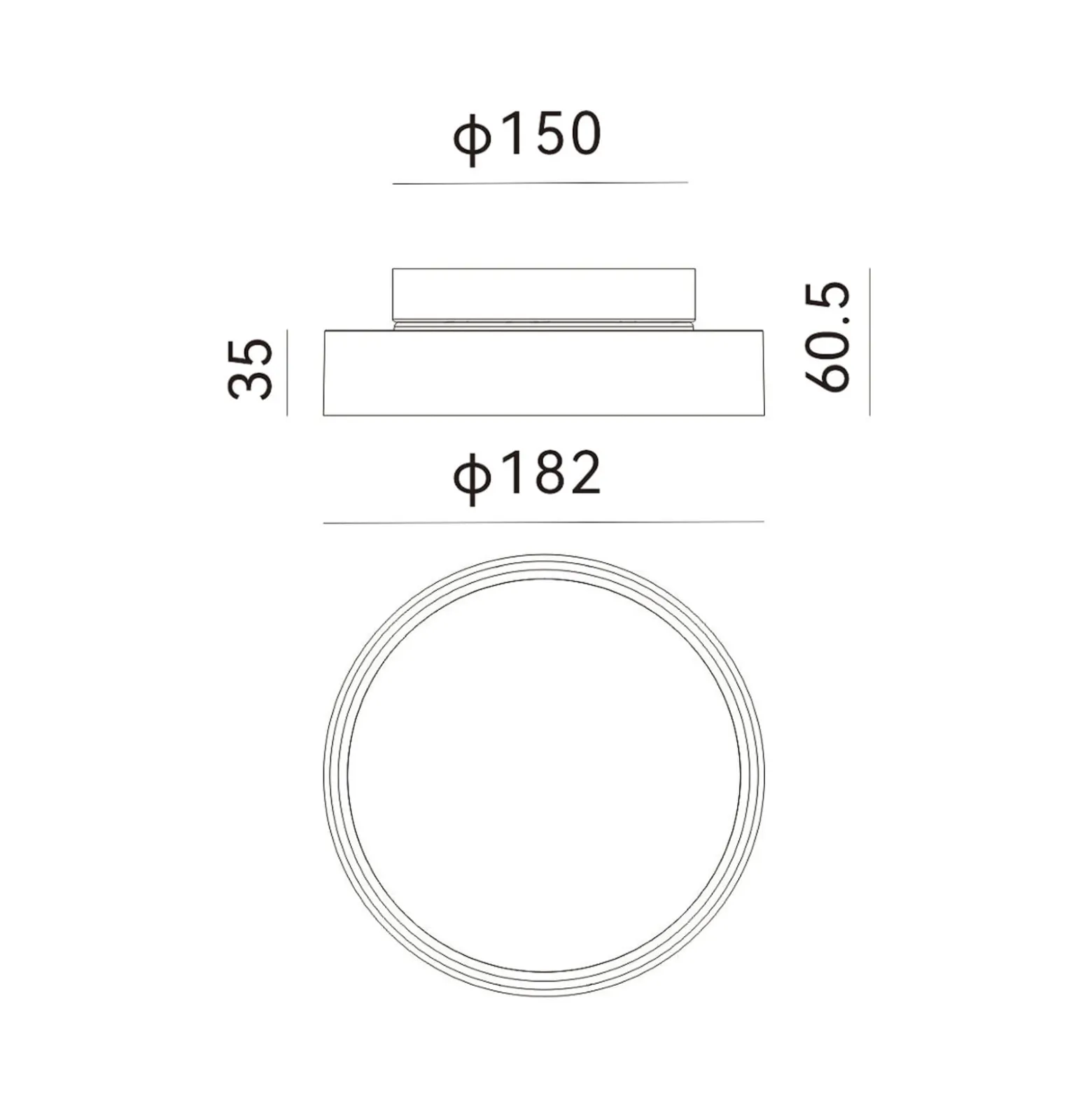 Molto Luce LED-Außen-Deckenlampe Nona, Ø 18,2 cm, anthrazit