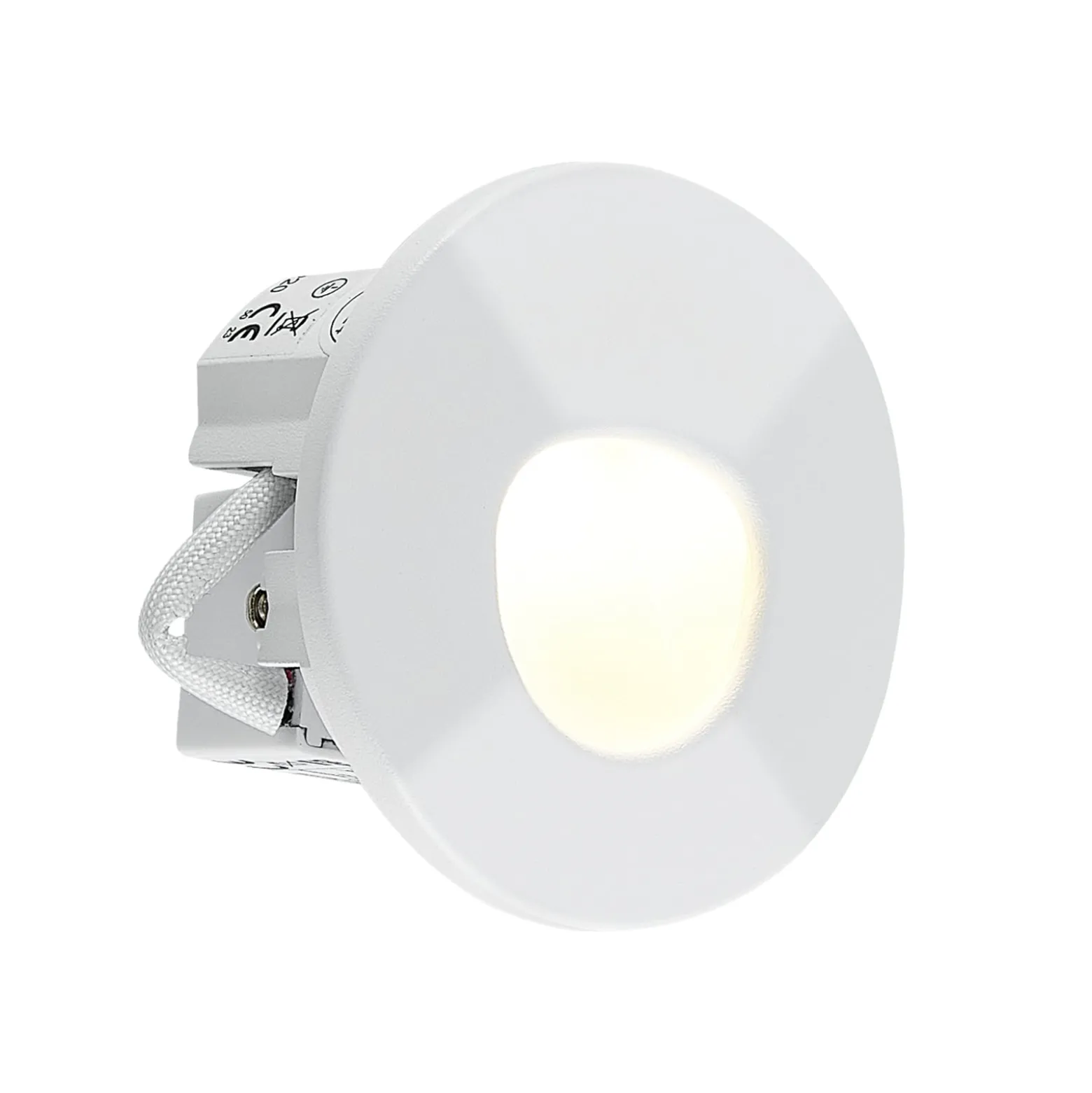 Molto Luce LED-Einbaulampe Wall 68R Sina IP44 RD, weiß, CCT