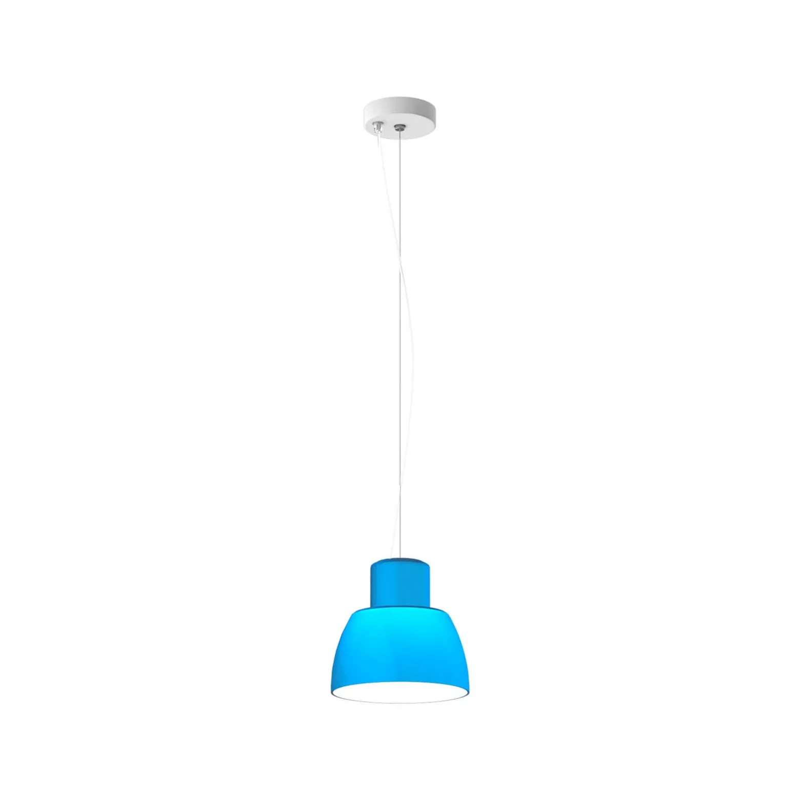 Nemo Hängeleuchte Lorosae, blau, Ø 20 cm, Glas, E27