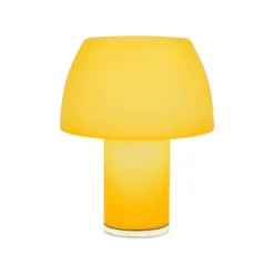 Nemo LED-Akku-Tischleuchte Lorosae, gelb, Glas, IP54, USB