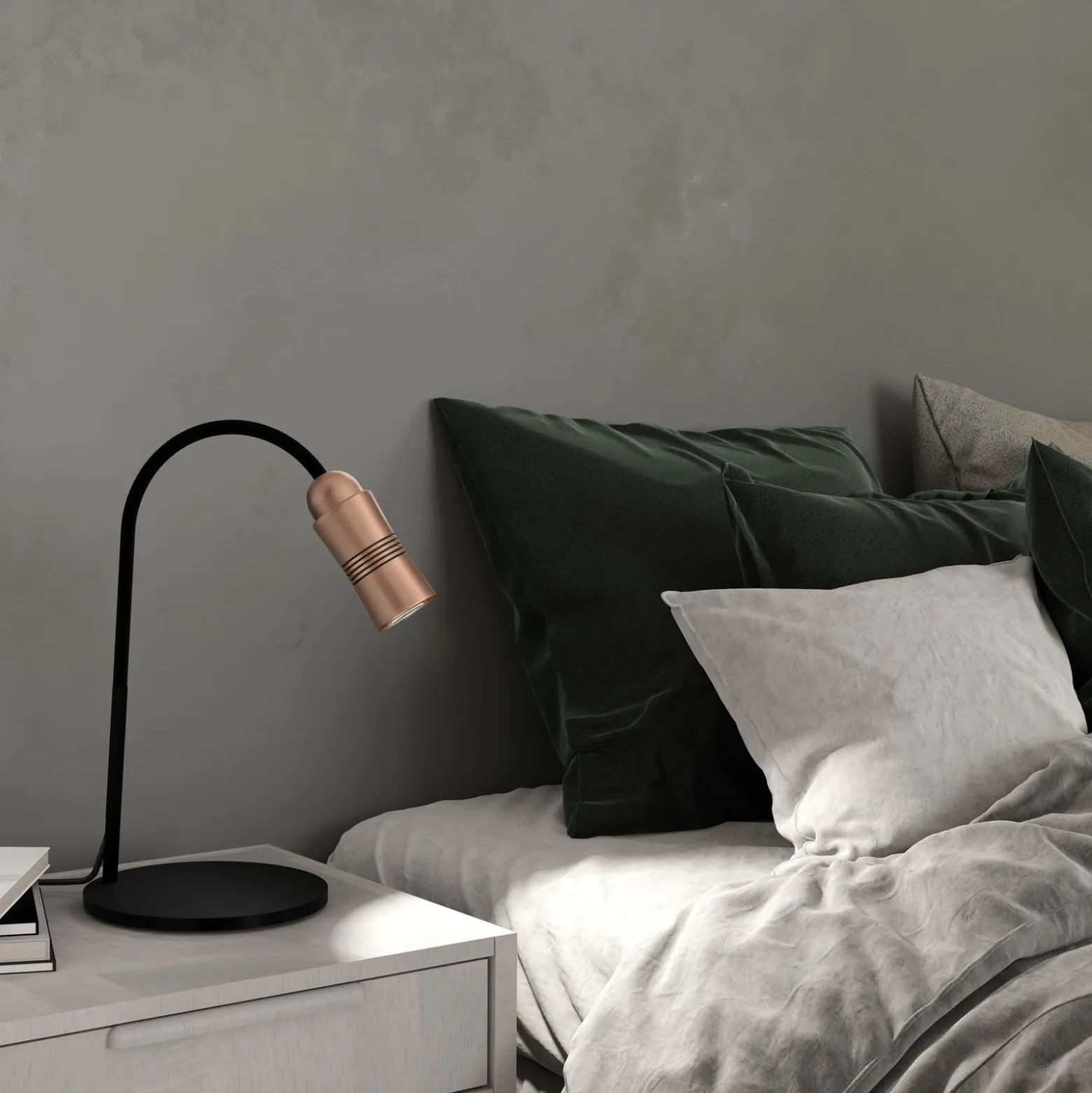 Neo! Table LED-Tischlampe dimmbar kupfer/schwarz