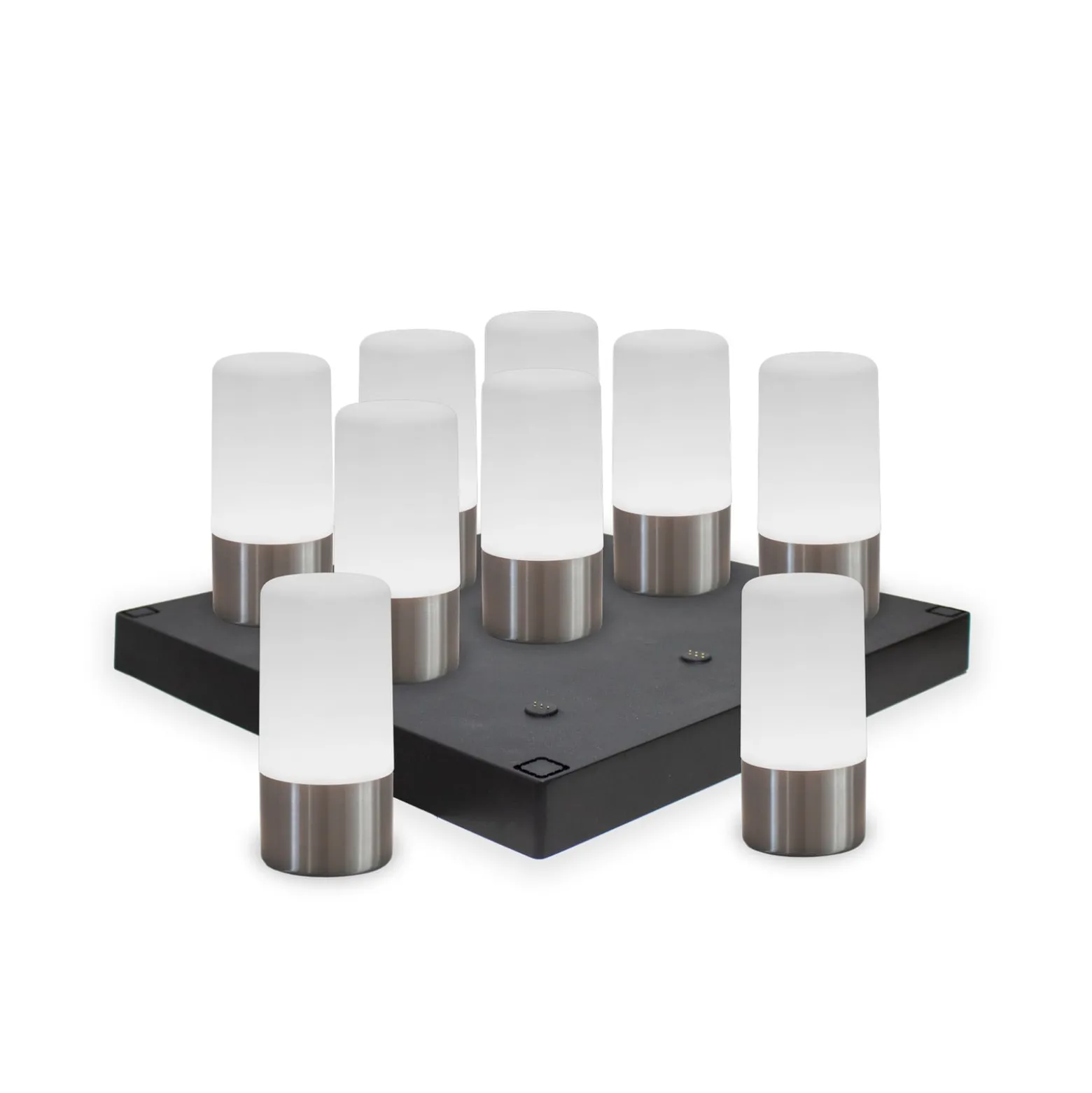 Newgarden LED-Akku-Tischleuchte Maia, grau, IP54, RGBW