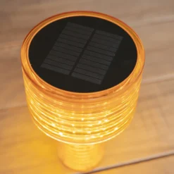 Newgarden LED-Solar-Tischleuchte Ambar, orange, PMMA, IP44