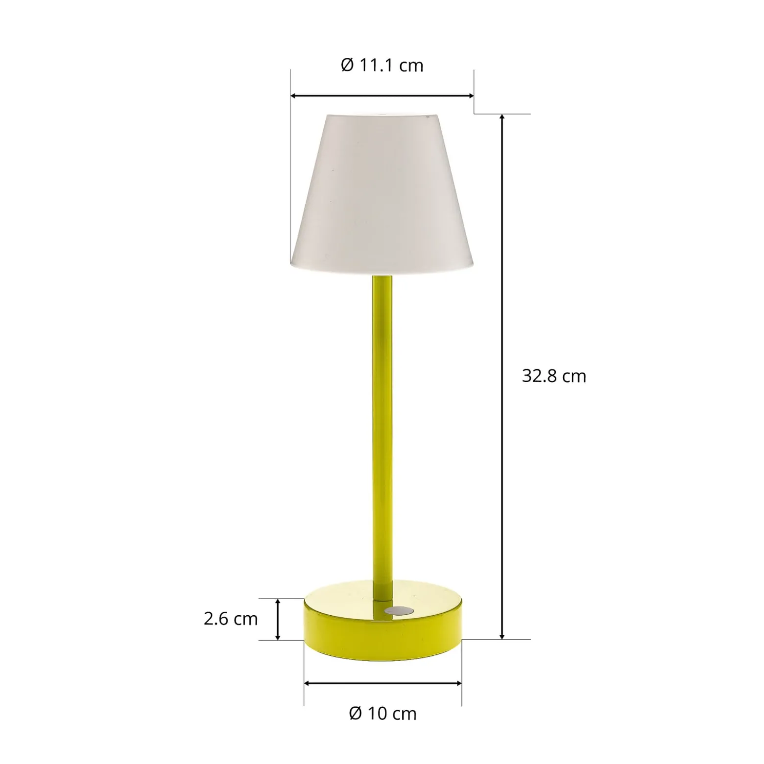 Newgarden Lola Slim LED-Tischlampe Akku, lime