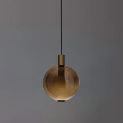 OLEV LED-Hängeleuchte BEAM STICK NUANCE, braun, Ø 20 cm, 927