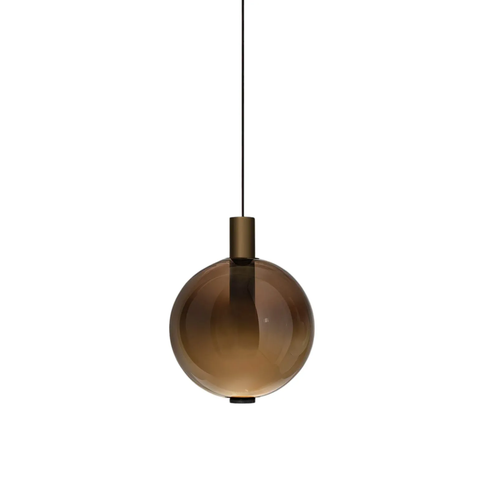 OLEV LED-Hängeleuchte BEAM STICK NUANCE, braun, Ø 20 cm, 927