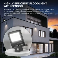 OSRAM Außenstrahler ENDURA FLOOD, weiß, Sensor 20 W 830 IP44