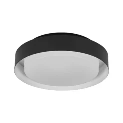 OSRAM Deckenlampe ORBIS MADRID, schwarz, Ø 29 cm Metall/Glas