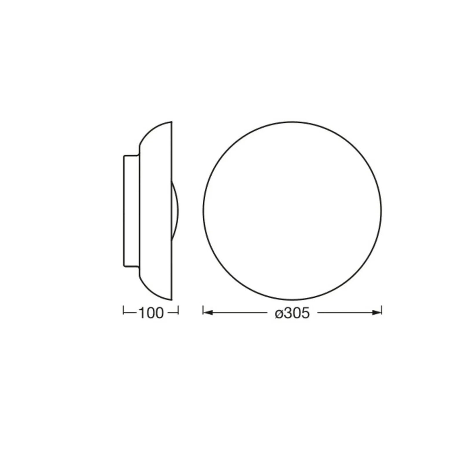 OSRAM Deckenleuchte ORBIS MILAN, weiß, Ø 31 cm, Metall/Glas
