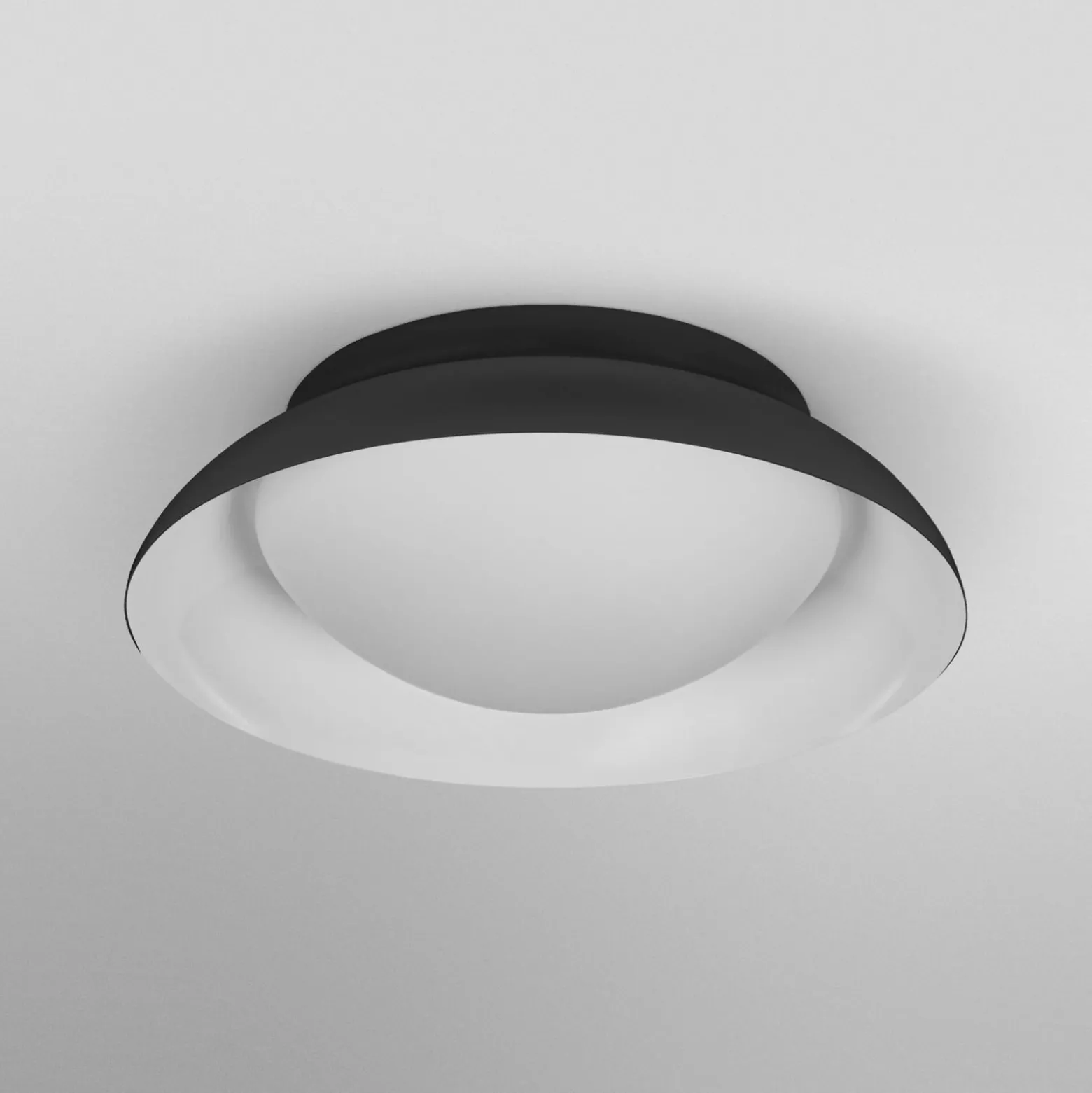 OSRAM Deckenleuchte ORBIS MILAN, schwarz Ø 31 cm Metall/Glas