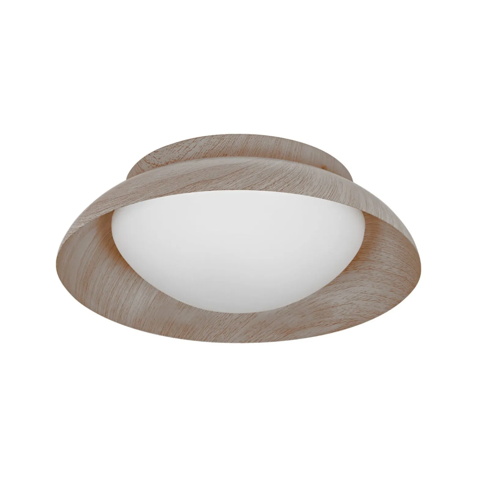 OSRAM Deckenleuchte ORBIS MILAN, holz, Ø 31 cm, Metall/Glas