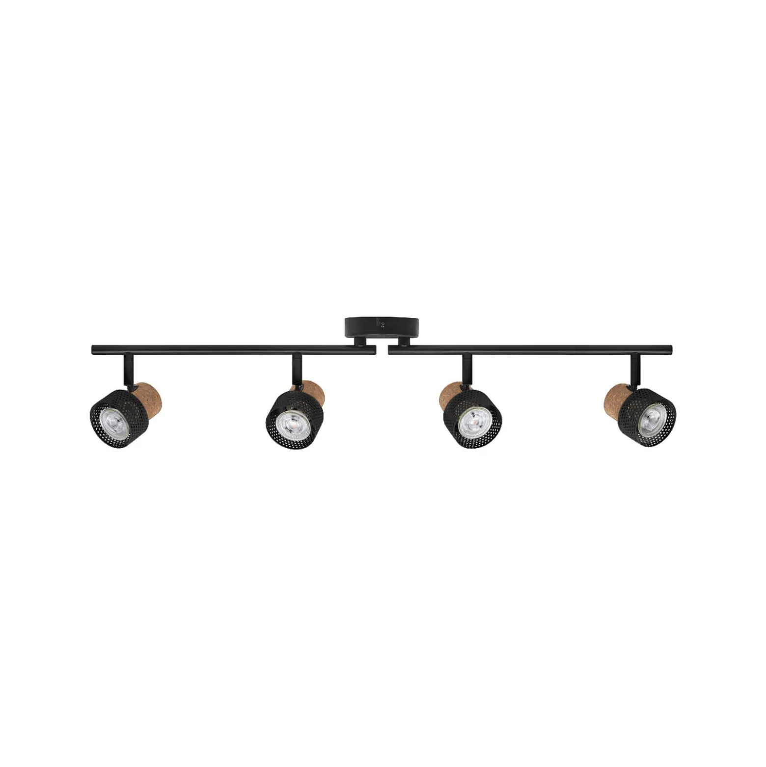 OSRAM Deckenstrahler CORK, schwarz, 4 Spots GU10-LED 927 dim